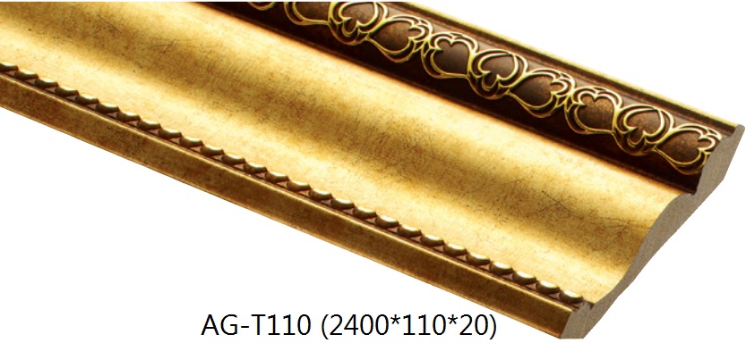 Phào Chỉ Trần Màu Vàng Đồng Cổ Điển AG-T110